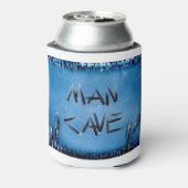 Man Cave Blauwe Kristallen Blikjeskoeler (Blikje Achterkant)