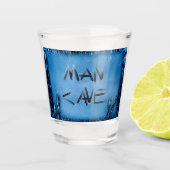Man Cave Blue Crystals Shot Glas (Voorkant)