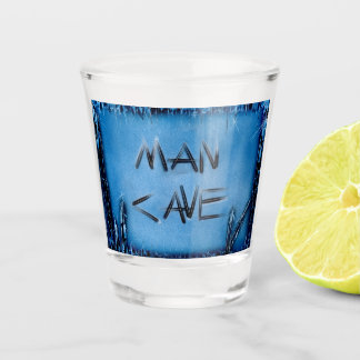 Man Cave Blue Crystals Shot Glas