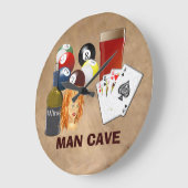 Man Cave Clock groot Grote Klok (Hoek)