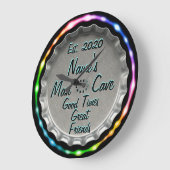 Man Cave Clock! Neon kijk! Grote Klok (Hoek)