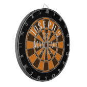 Man Cave Custom Name Dart Board Dartbord (Voorkant Links)