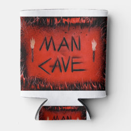 Man Cave Fakkels Rood en Zwart Blikjeskoeler