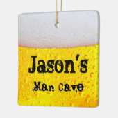 Man Cave Frothy Beer Funny Drink Keramisch Ornament (Links)