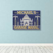 Man Cave Funny Garage Mahal Tools | Aangepaste naa Canvas Afdruk (Insitu (Houten vloer))