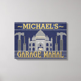 Man Cave Funny Garage Mahal Tools | Aangepaste naa Canvas Afdruk