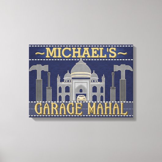 Man Cave Funny Garage Mahal Tools | Aangepaste naa Canvas Afdruk (Voorkant)