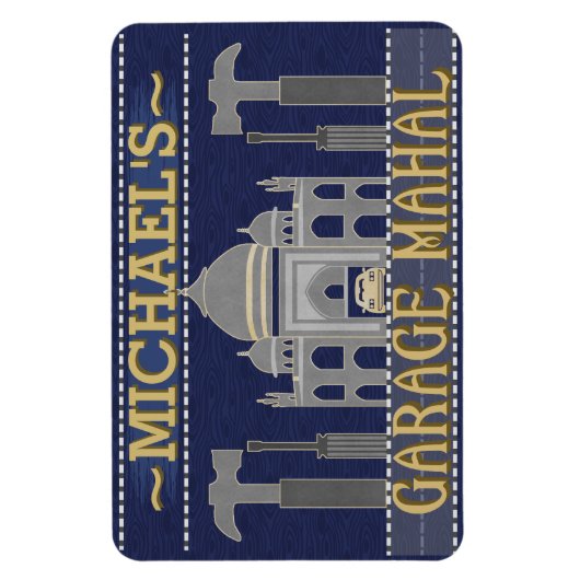 Man Cave Funny Garage Mahal Tools | Aangepaste naa Magneet (Verticaal)