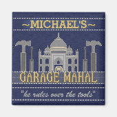 Man Cave Funny Garage Mahal Tools | Aangepaste naa Magneet (Voorkant)