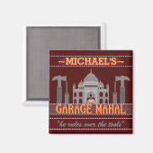 Man Cave Funny Garage Mahal Tools | Aangepaste naa Magneet (Voorkant / Achterkant)