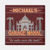 Man Cave Funny Garage Mahal Tools | Aangepaste naa Magneet (Voorkant)