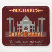 Man Cave Funny Garage Mahal Tools | Aangepaste naa Muismat (Voorkant)