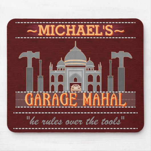 Man Cave Funny Garage Mahal Tools | Aangepaste naa Muismat (Voorkant)