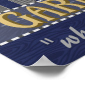 Man Cave Garage Mahal Funny Guy Humor | Aangepast Poster (Hoek)