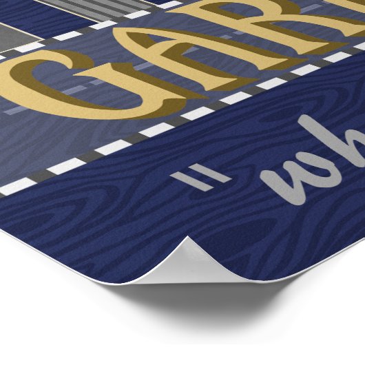 Man Cave Garage Mahal Funny Guy Humor | Aangepast Poster (Hoek)