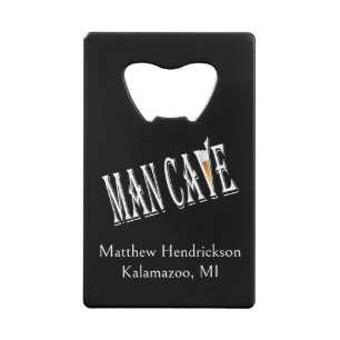 Man Cave gepersonaliseerde flesopener Creditkaart Flessenopener