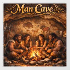 Man cave grote raamsticker