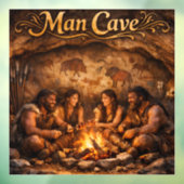 Man cave grote raamsticker (Vel 3)