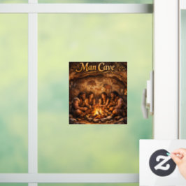 Man cave grote raamsticker
