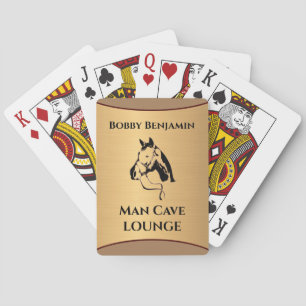 Man Cave Horse Racing Personaliseren Pokerkaarten