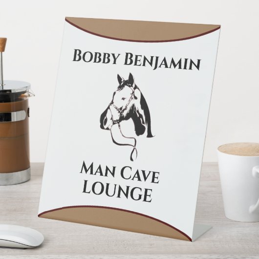 Man Cave Horse Racing Personaliseren Reclamebord Met Voetstuk (Insitu)