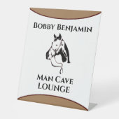 Man Cave Horse Racing Personaliseren Reclamebord Met Voetstuk (Voorkant)