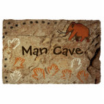 Man Cave - Ice Age Cave Art Fotobeeldje Magneet<br><div class="desc">Geschilderde handbediende prints en een wollig mammot zoals je zou kunnen vinden in de binnenkant van een grot.  tekst lezen,  Man Cave" wordt ook weergegeven.</div>