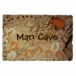 Man Cave - Ice Age Cave Art Fotobeeldje Magneet<br><div class="desc">Geschilderde handbediende prints en een wollig mammot zoals je zou kunnen vinden in de binnenkant van een grot.  tekst lezen,  Man Cave" wordt ook weergegeven.</div>