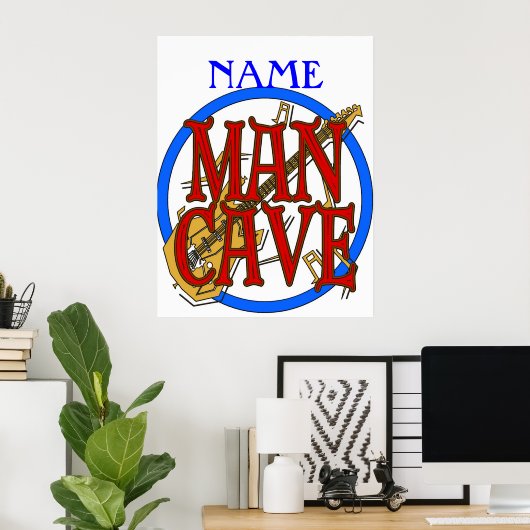 Man Cave, NAAM voegt tekst toe Poster (Thuiskantoor)