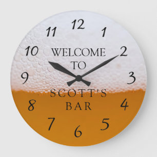 Man Cave of Bar Business Owner Clock Grote Klok