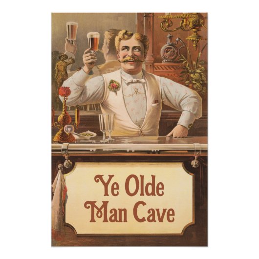 Man Cave - Pas het aan Perfect Poster (Voorkant)