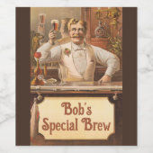 Man Cave - Pas het aan Wijn Etiket (Enkel label)