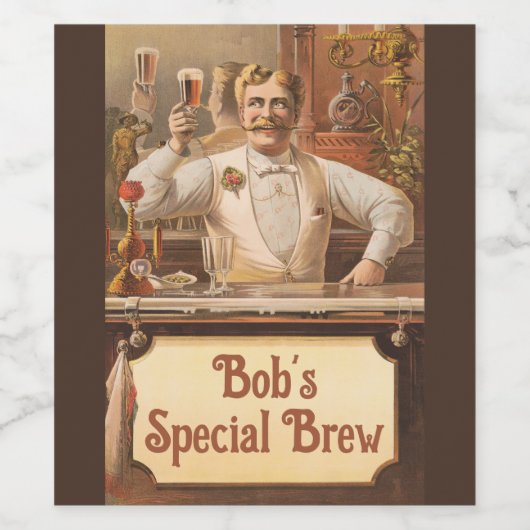 Man Cave - Pas het aan Wijn Etiket (Enkel label)