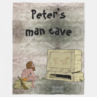 Man Cave Personalized Fleece Deken