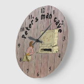 Man Cave Personalized Large Clock Grote Klok (Hoek)