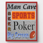 Man Cave Plaque Fotoplaat (Voorkant)