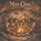 Man cave prehistorische holbewoner ontwerp bagage, sticker (Voorkant)