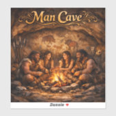Man cave prehistorische holbewoner ontwerp bagage, sticker (Vel)
