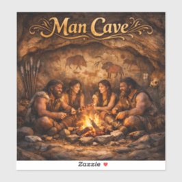 Man cave prehistorische holbewoner ontwerp bagage, sticker