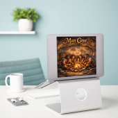 Man cave prehistorische holbewoner ontwerp bagage, sticker (Laptop op bureau)