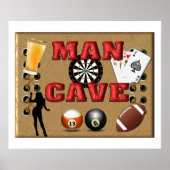 MAN CAVE-PRINT POSTER (Voorkant)