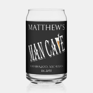 Man Cave Pub Bierblikje Drinkware Blikvorm Glas