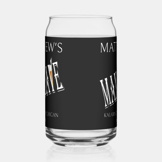 Man Cave Pub Bierblikje Drinkware Blikvorm Glas (Links)