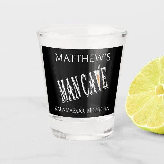 Man Cave Pub Shot Glass Shot Glas (Voorkant)