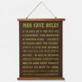 MAN CAVE-REGELS HANGEND WANDKLEED (Voorkant)