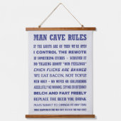 MAN CAVE-REGELS HANGEND WANDKLEED (Voorkant)