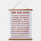 MAN CAVE-REGELS HANGEND WANDKLEED (Voorkant)