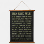 MAN CAVE-REGELS HANGEND WANDKLEED (Voorkant)