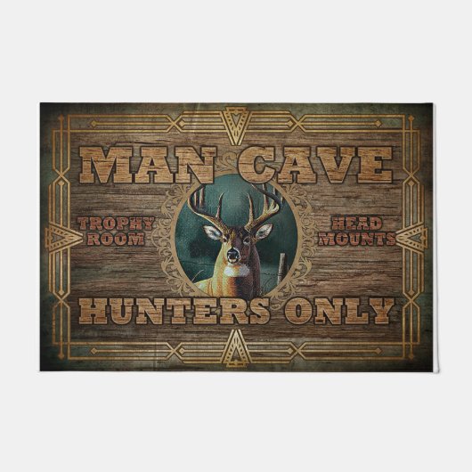 Man Cave Rug, alleen jagers Deurmat (Voorkant)