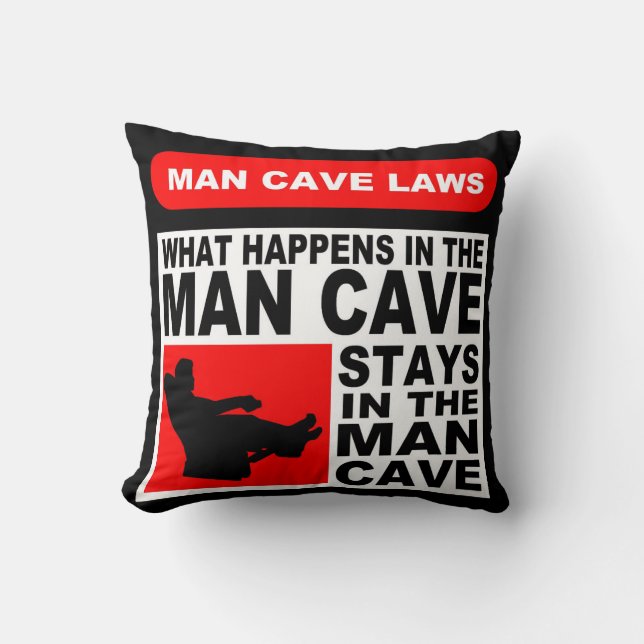Man Cave Rules Kussen (Voorkant)